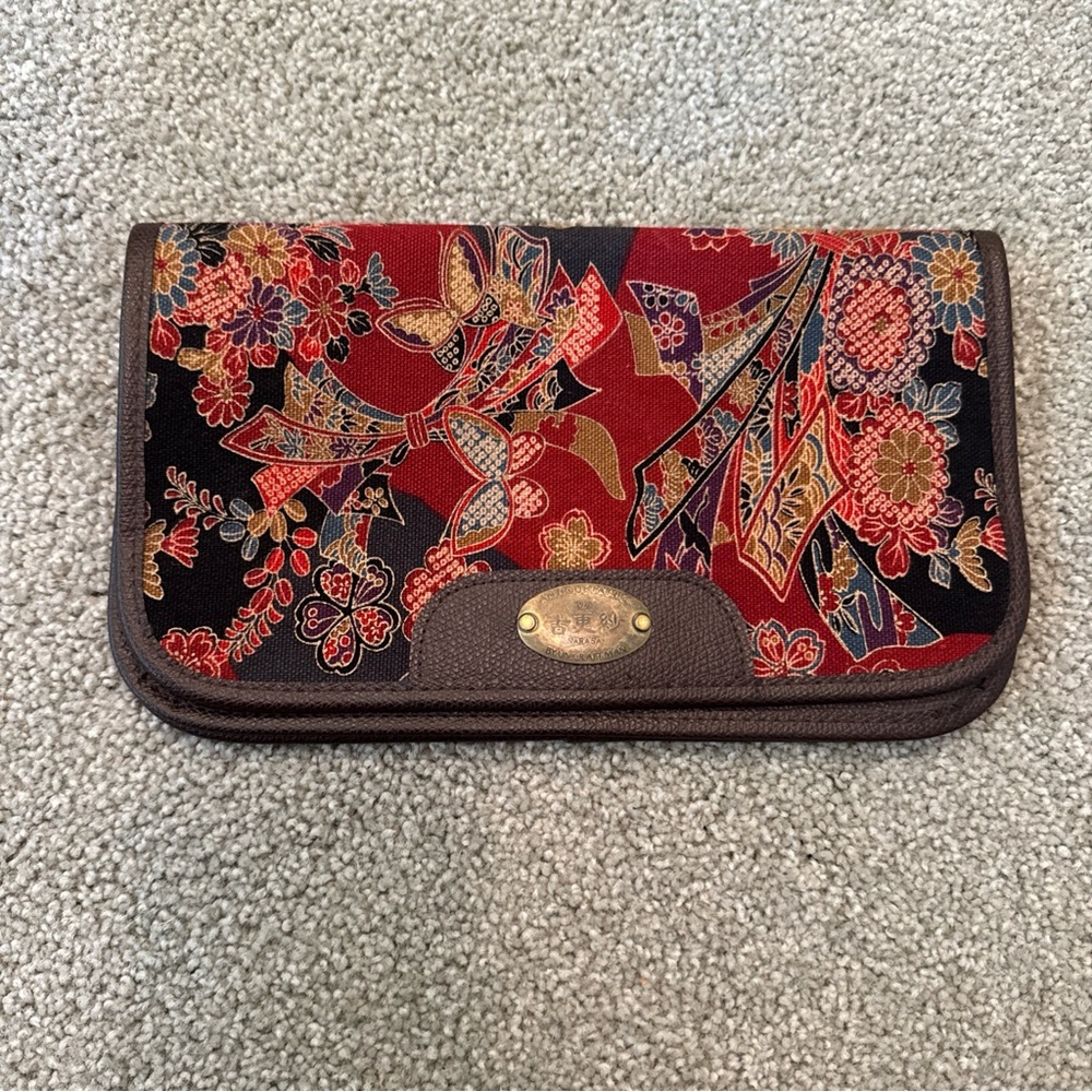 Vintage Sarasa Japanese Clutch w Antique Fabric By Unicraft Man